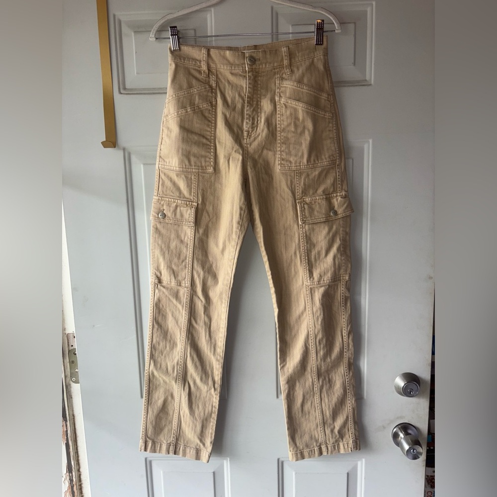 Madewell tan 90’s straight cargo pants size 26